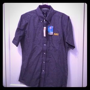 Men’s LSU button down with left pocket